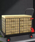 Heavy Duty Platform Cart With Folding Cage Two In One Use Convertible Hand Truck To Platform Trolley And Push Cart Dolly For Moving Bulky Loads In Warehouses Garages And Shops Foldable Enclosure For Compact Storage Open Fence For Full Cage Hauling And, 72x48x89 cm steel cart with boxes