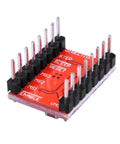 Red module from Five Pack A4988 Stepper Motor Driver Modules With Heat Sink, Bang-For-Your-Buck High Current Controller Kit.