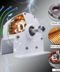 Rock Solid Wind Turbine Generator Delivering 5000W To 10000W Output, Three Phase Permanent Magnet Alternator, No Sweat Gearless Motor close-up view of copper coil and rotor