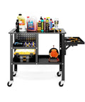 36 Inch By 24 Inch Beefy Heavy Duty Welding Table On Wheels With 1200 Pound Capacity Mobile Steel Workbench With Adjustable Shelves