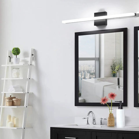 Modern LED Vanity Lights For Bathroom 24 Inch Over Mirror Fixtures 14W Daylight White 2 Pack above mirror