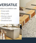 Hidden Countertop L Bracket For Overhang Support Beefy Heavy Duty Steel Granite Countertop Bracket, installed on cabinet