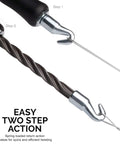 Automatic Rebar Wire Twister Tool Updated Model Built Tough With Reinforced Spring For Smooth Recoil And Fast Reload Ergonomic Rubber Handle For Easy High Strength Wire Tie Twisting On Rebar Projects, two-step action