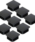 8 Pack 2 Inch Square Plastic Plugs For Square Tubing Posts With Inside Diameter 1.85 To 1.90 Inches, Heavy Duty End Caps