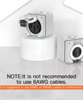 Two 50 Amp NEMA 14-50R Outdoor Receptacle Boxes, weatherproof, for use with EVs, RVs, generators, welding machines