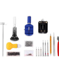 147 Piece Watch And Clock Repair Tool Kit With Link Pin Dissolver And Strap Opener Housing Back Opener Spring Bar Remover Pro Grade Gear
