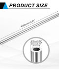 uxcell stainless steel seamless tube, 9mm ID x 15mm OD, 305mm long, round metal capillary pipe
