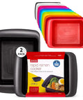 Two-pack black ramen microwave cooker for quick bowls, BPA-free, dishwasher safe, perfect for dorms, visible in packaging