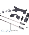 Double Linear Guide Kit MGN9H 300mm Plate Rails For 3D Printers Upgrade With Dope Stability And Smooth Motion For Premium Print Quality And Precision Results, 30cm guideway set with rails, plates, and screws