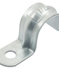 Heavy Duty Reusable 1/2 Inch EMT Conduit Clamps Zinc Plated Steel for securing electrical wires indoors and outdoors.