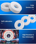 Two white 688CE full ceramic bearings, 8x16x5 mm, zirconia ceramic construction; corrosion resistant.