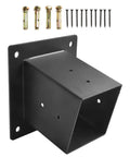 Steel Slanted Roof Pergola Complete Bracket Set With Wall Mounts And Screws For 4x4 Wood Posts Fits Porch Gazebo Yard Garden