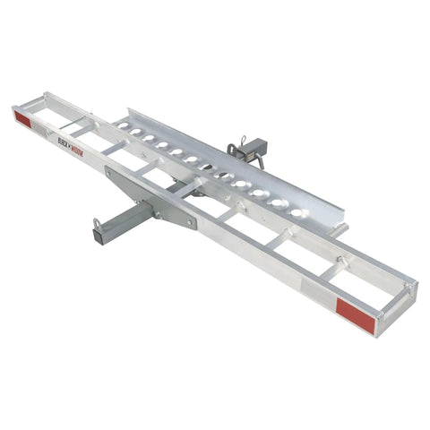Aluminum Dirt Bike Hitch Carrier With Ramp For 2 Inch Class III IV Receiver, Lightweight Fat Tire And E Bike Hauler, 400 Pound Capacity.