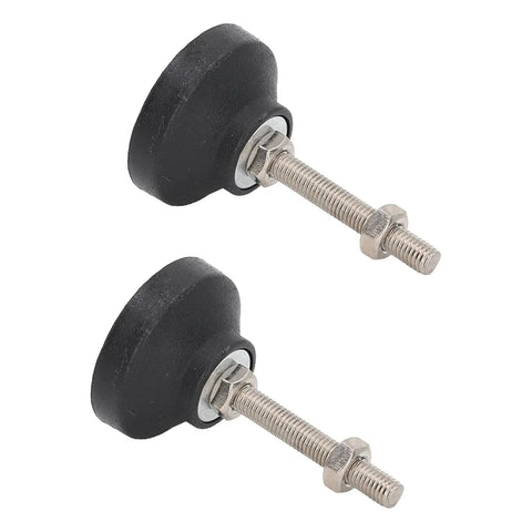 Pair of M8 Leveling Mounts Adjustable Furniture Foot Pads with Rubber Base and Steel Bolt for Stability