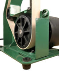 Close-up of Pro Grade 1X30 Sanding and Sharpening Belt Kit with machine base and wheel for sharpening knives and tools