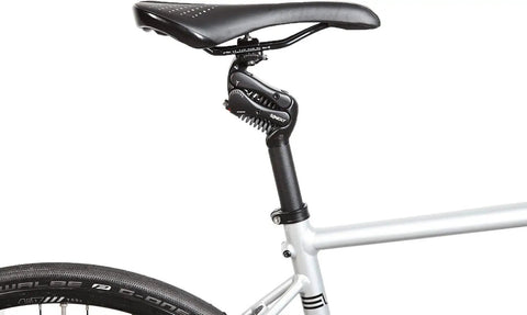 Suspension Seatpost For Road, Gravel And E-Bikes With XR Lightweight Aluminum Build, Easy Fit With 31.6mm Diameter shown on bike