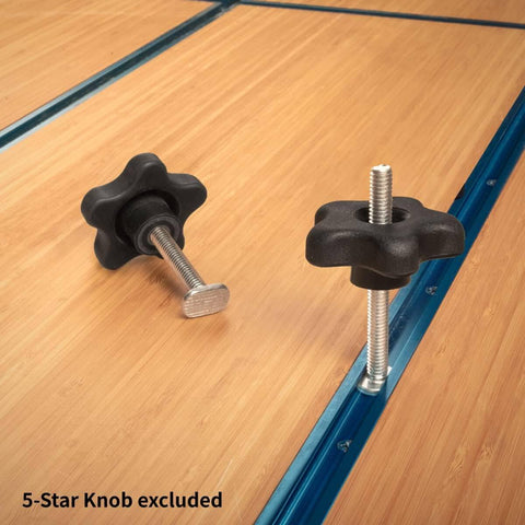 Five Star Knobs And Tee Bolts Set For T Slot Track Accessories Go To Kit Five Sixteenth Inch Eighteen Thread Twenty Five Piece Kit With Five Knobs And Twenty Tee Bolts Two And One Half Inch