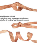 Pure Copper Desoldering Wick 32.8 Ft Flexible Braided Mesh Solder Wick 4mm Wide Copper Wire shown in knots for flexibility