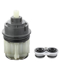 Delta 17 18 Series Faucet Cartridge Replacement For Tub And Shower Durable Plastic Gray No Fuss Install And Long Lasting Performance For Delta Faucets Easy DIY Repair Part, showing gray cartridge with seals.