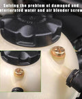 Radiator Coolant Expansion Tank Bleeder Screw With Tough Rubber O Ring Sweet Fitment For Bmw X3 X5 Z3 Z4 325i 328i 525i 528i shown on tank.