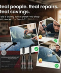 Windshield Crack Repair Kit With 2026 Upgraded Glass Repair Fluid For Car Windows And Mirrors, Quick Fix Automotive Glass Tools