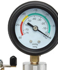 Close-up of vacuum gauge on Coolant Vacuum Refill Kit For Radiator With Vacuum Gauge Tool And 32mm 35mm 40mm 45mm Adapters