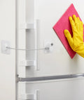 Two Pack Proofing Cabinet Locks For Fridge And Window Childproof Safety Locks With Fall Prevention ABS Material on fridge