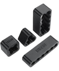 Hella Solid Welding Fixture Set With Precision Assembly Brackets For Diy And Pro Spot Welding Lithium Battery Pack Project Jigs And Multi Angle Clamps Tool Kit, four black plastic brackets for lithium battery jigs.