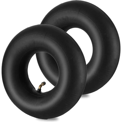 Heavy Duty Inner Tubes For 4.10/3.50-5 With TR-87 Bent Valve Stem, 2-Pack, showing durable rubber construction.