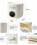 Durable Waterproof Wall Mounted Tissue Box Holder Napkin Dispenser And Paper Roll Box Cover with dimensions and features shown
