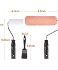 DIY Ready 17 Piece Paint Roller Kit With 9 Inch And 4 Inch Rollers, Brushes, Frames, and Handles for Wall Painting