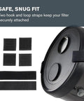 Easy No Fuss Safe Solar Eclipse Telescope Filter With A Snug Fit For Clear Sun Viewing Of Eclipses And Sunspots displayed with straps.