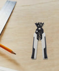 Heavy Duty Automatic Wire Stripper Crimper And Cutter Wrench Multi Function Electrical Pliers Induction Hardened Stainless Steel 200Mm Black Tool on wooden surface with ruler and pencil