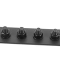 Smooth Barn Door Track Connector Heavy Duty Metal Bracket with four bolt design, black finish, for farmhouse sliding doors.