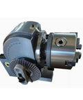 Heavy Duty Universal Dividing Head For CNC Milling Machine Vertical Horizontal Setup Precision Indexing Rotary Table With Bs2 Mount and Eight Inch Chuck Shop Floor Beast side view showing precision indexing design and rotary features.