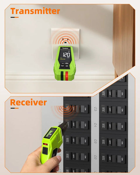 All In One Circuit Breaker Finder With Outlet Tester And GFCI Detector, Quick Voltage Check From 90 To 135V in use