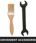 Paintbrush and wrench, accessories for Tilting Milling Table 7x5 Inch With 0 To 45 Degree Adjustable Swivel Angle Plate 3 T Slots Heavy Duty Crank Handle Cast Iron Milling Jig For Grinding And Precision Machining