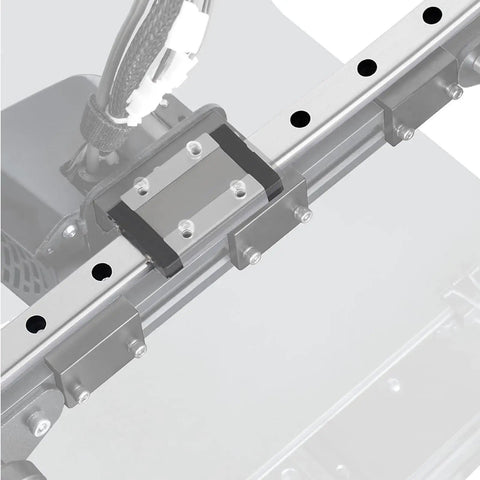 Rugged 600mm Linear Rail Guide with MGN12H Stainless Steel Carriage Block for DIY 3D Printers and Machines Type H, installed view.