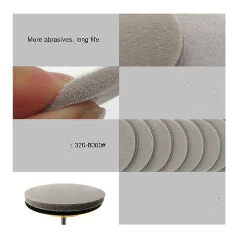 Premium 5 Inch Sponge Sanding Discs With Hook Loop Backing For Wet Dry Polishing Use, showing 2000 grit foam pads and texture.