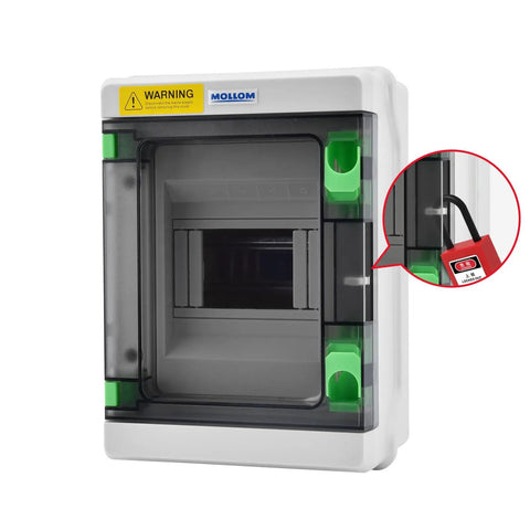 5 Way HA Series Waterproof Power Distribution Box With Bus Bars And DIN Rail For MCBs Solar Ready Indoor Outdoor Use IP66 Panel Industrial Grade Enclosure Built For Rugged Harsh Environments