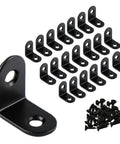 1 Inch L Brackets For Wood 20 Pack 2mm Thick Stainless Steel Corner Braces With Screws Heavy Duty 90 Degree Small Shelf Mounts