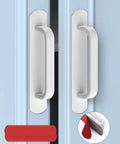 5.7 Inch Self Adhesive Aluminum Cabinet Handle Set Of 2 Peel And Stick Sliding Barn Door Pulls No Drill Rust Resistant White