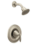 Eva Brushed Nickel One-Handle Posi-Temp Eco-Performance Shower Trim Kit With Showerhead And Lever Handle, Valve Required