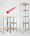 Beefy Heavy Duty Metal Shelving Unit 40x40x180 cm with five adjustable shelves on display