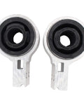 Pair of NewYall front lower rearward suspension control arm bushings with brackets for Ford Explorer Police Interceptor.