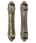 Heavy Duty Sliding Barn Door Pull Handle Bronze Set With Large Rustic Two Sided Design For Gates Garages Sheds And Furniture Solid Alloy Antique Door Handle In Bronze Tone 6.85 Inch