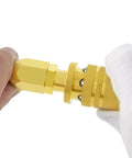 Hand holding Brass Pneumatic Hose End Repair Fitting 1 Quarter Inch ID 1 Quarter Inch Barb Reusable Replacement Plug for polyurethane hose