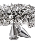 10pcs silver cone studs and spike rivets for leather accessories