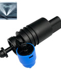 High Pressure Windshield Washer Pump With Grommet And Replacement Spray System For Bmw Ford Jeep Dodge Chrysler Chevy Vw Audi Parts 1J6955651 Runs Like A Dream showing pump design with black and blue components.