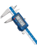 6 Inch Digital Caliper Stainless Steel Precision Measuring Tool With Advanced Dual Chip Large LCD Display 0.0005 Inch 0.01 mm Resolution And 0.001 Inch 0.02 mm Accuracy One Button Inch Millimeter Unit Switch Handy Workhorse Caliper on white background